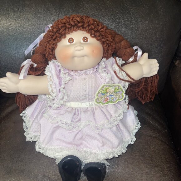 Cabbage Patch Kids Porcelain Collection Doll With Dress & Certificate Of Authent - Picture 1 of 16